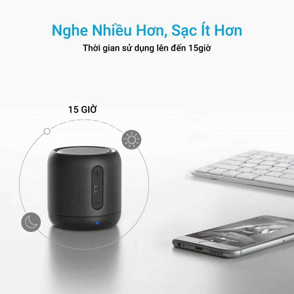 [Mã 66ELHASALE hoàn 7% đơn 500K] Loa bluetooth ANKER SoundCore Mini Stereo - A3101