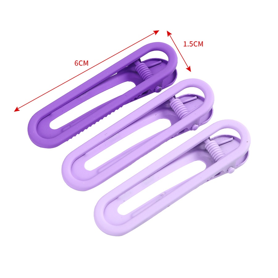 Bộ 3 kẹp tóc Haimeikang màu trơn thời trang cho nữ