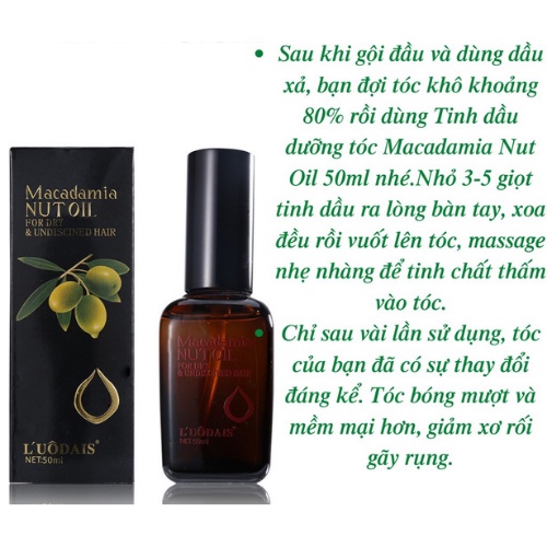 TINH DẦU DƯỠNG TÓC MACADAMIA NUT OIL 50ML. Rin Chan Store