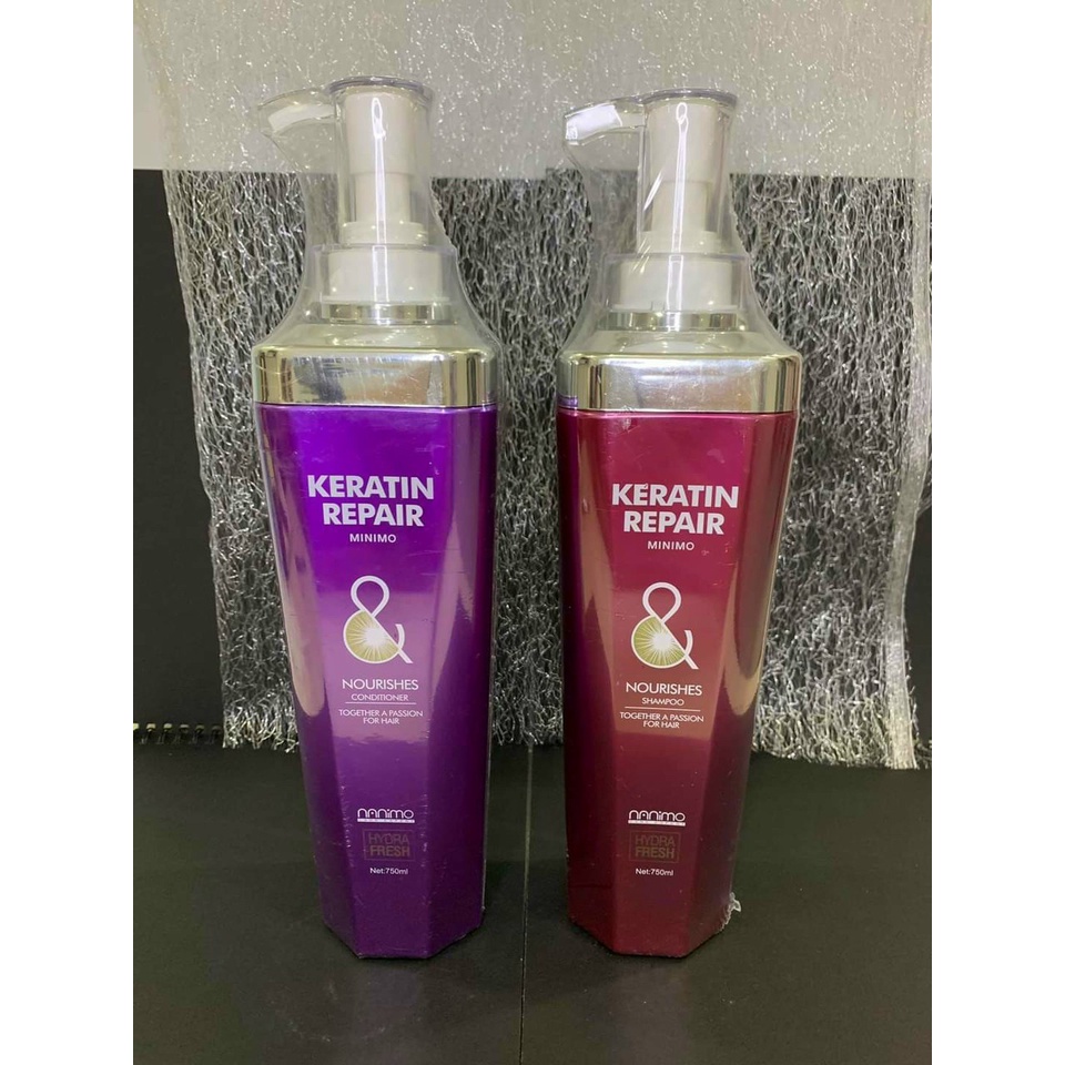 Dầu gội xả Minimo Keratin Repair 750ml