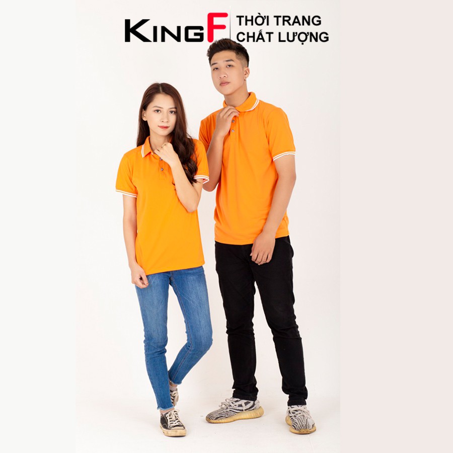 [CHUYÊN SỈ] Áo POLO phông thun cổ bẻ KINGF unisex nam nữ chất liệu cotton thoáng mát - Đôi cặp lớp nhóm đồng phục