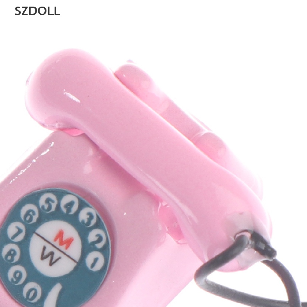 Điện thoại retro thu nhỏ trang trí nhà búp bê