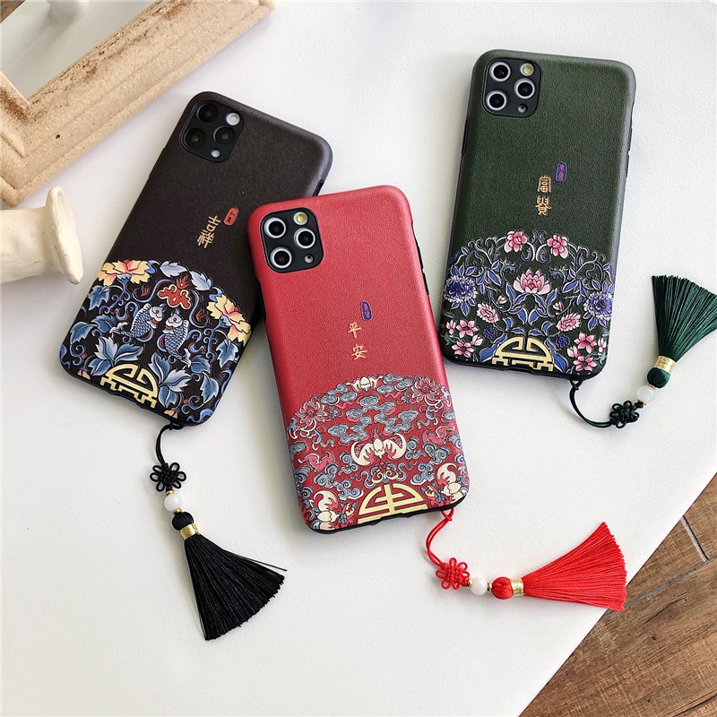 Vỏ điện thoại iPhone 11 Pro Max / iPhone12 / iPhone X / iPhone 7 Plus / iPhone 8 / iPhone 6 Kiểu Trung Quốc Ping Một vỏ điện thoại TPU tốt