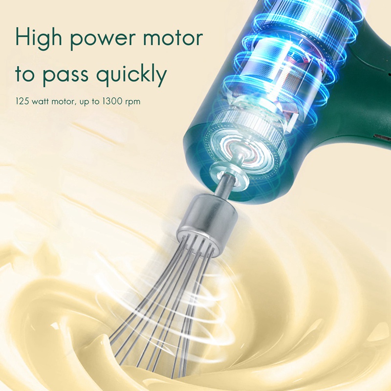 Máy Đánh Trứng / Kem Tự Động Không Dây Mini Màu Xanh Lá Cây