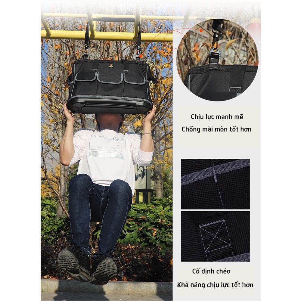 Túi đựng đồ nghề dụng cụ cho thợ điện đa năng chống thấm nước bền đẹp đế vải