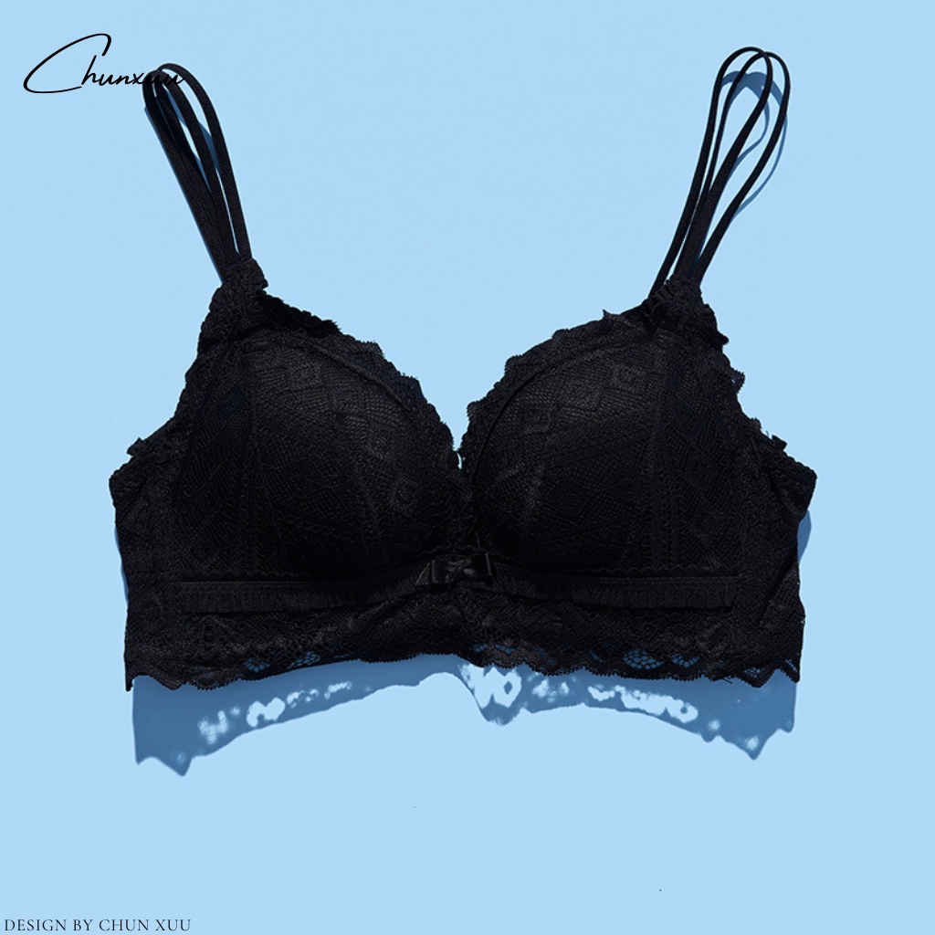 Áo lót nữ ren hoa nâng ngực gợi cảm ChunXuu, thiết kế không gọng có lỗ thông hơi có dây đai điều chỉnh -AV26