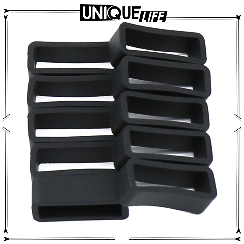 Set 10 Chốt Cài Bằng Silicon Màu Đen Cho Dây Đồng Hồ Shiwaki4