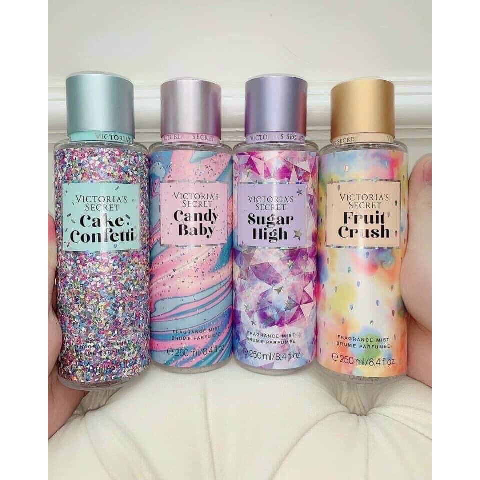 Xịt toàn thân body mist VIC 250ml Candy, Sugar, Cake, Fruit, Amber MP112 | Thế Giới Skin Care