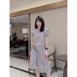 Váy đầm tiểu thư thiết kế đuôi cá dây rút eo