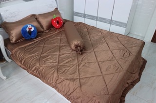 Bộ ga gối Phi lụa Thái Tuấn cao cấp