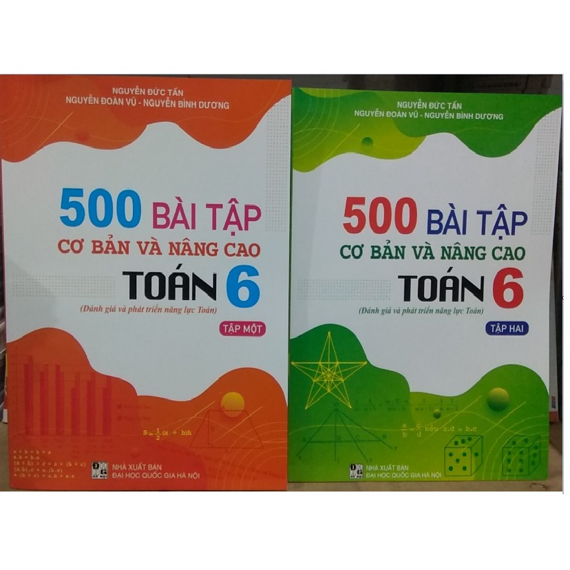 Combo sách - 500 bài tập cơ bản và nâng cao Toán 6 (tập 1+2)