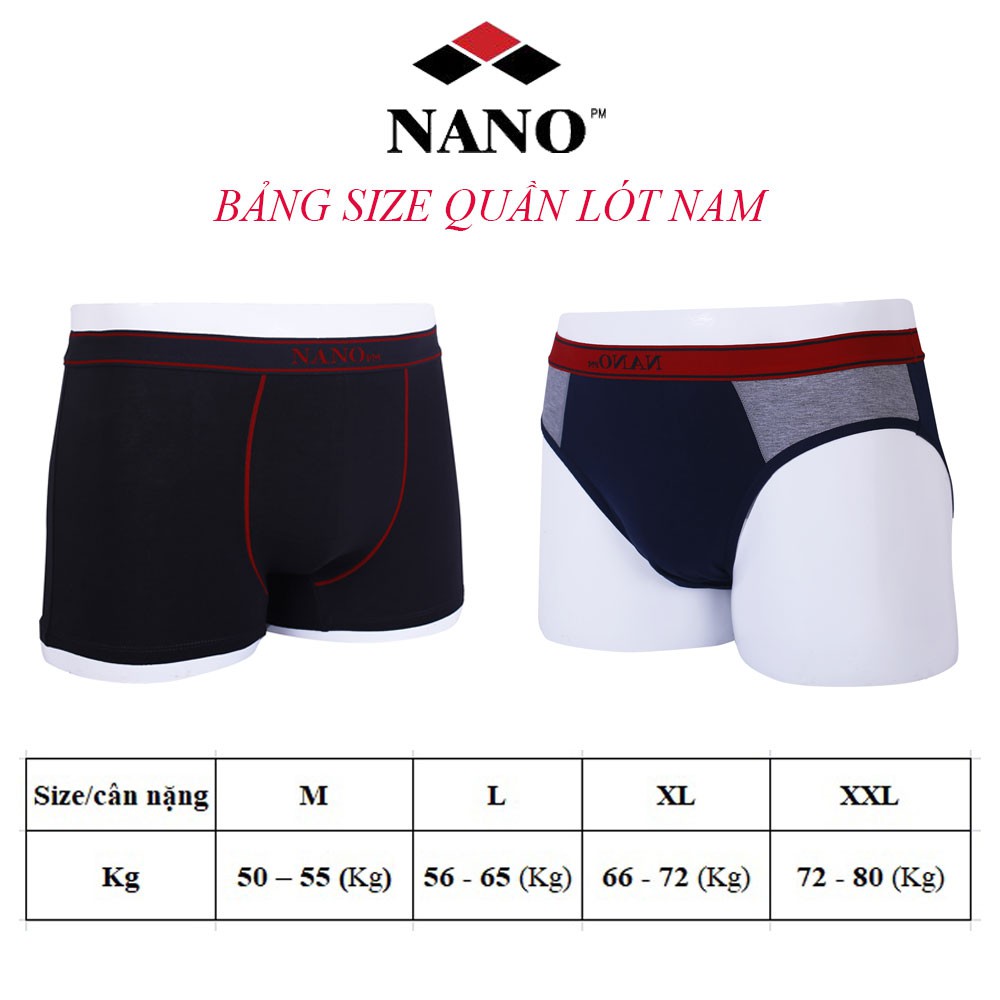 Combo 3 quần lót nam tam giác thời trang NANO NA02, vải Cotton mềm mại, thoáng mát