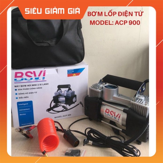 Bơm lốp ô tô 2 Xylanh Bông Sen Việt hàng chính hãng HÀNG CAO CẤP