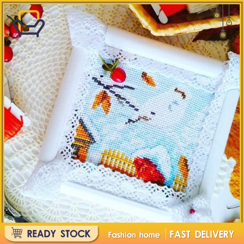 Giá Đỡ Khung Thêu Tranh Chữ Thập Cầm Tay Hình Vuông