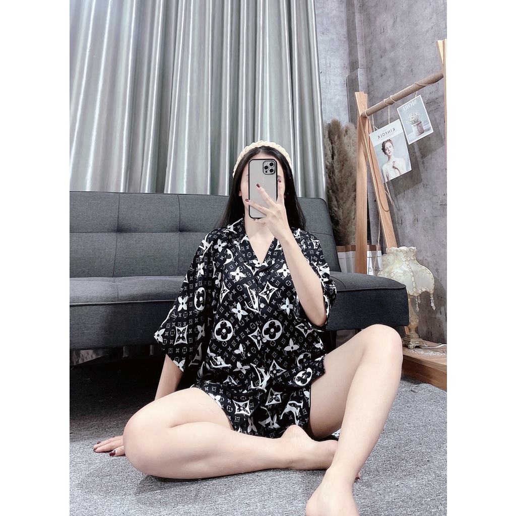 Pijama Quần Đùi Tay Cánh Dơi Chất Mango Freesize