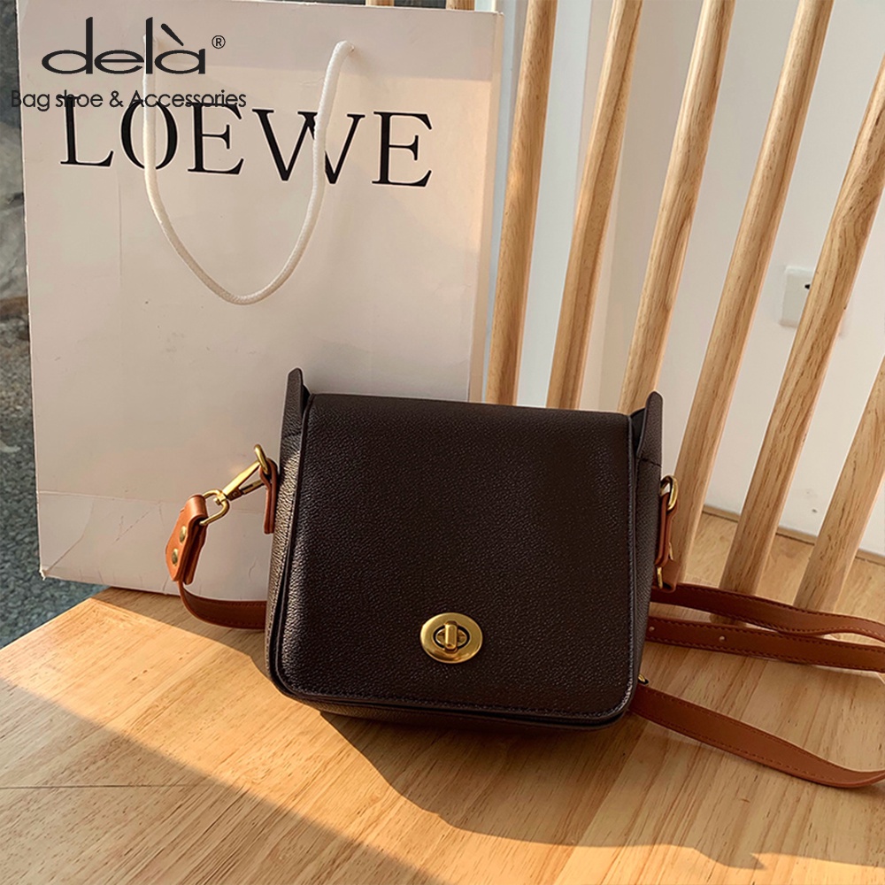 Dela Túi Đeo Vai mini Hình Vuông Phong Cách vintage Hàn Quốc Thời Trang Mới Cho Nữ