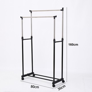 Giàn phơi quần áo inox 2 tầng
