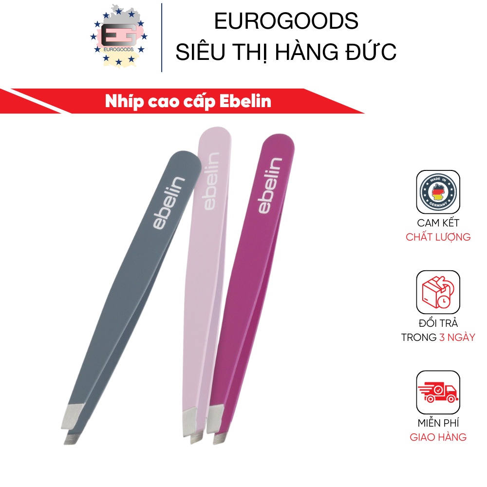 Nhíp Ebelin ⚡ GIÁ TỐT NHẤT ⚡ Nhíp cao cấp Ebelin nhập khẩu Đức, nhíp nhổ lông, râu chất liệu không gỉ, nhỏ gọn, tiện lợi