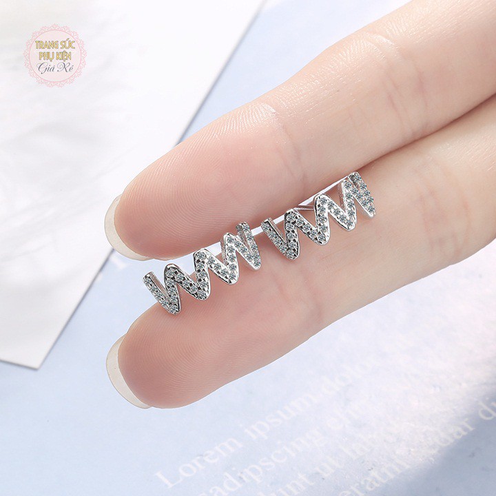 Bông tai thời trang Hàn cực xinh, bạc ý S925 - HT233