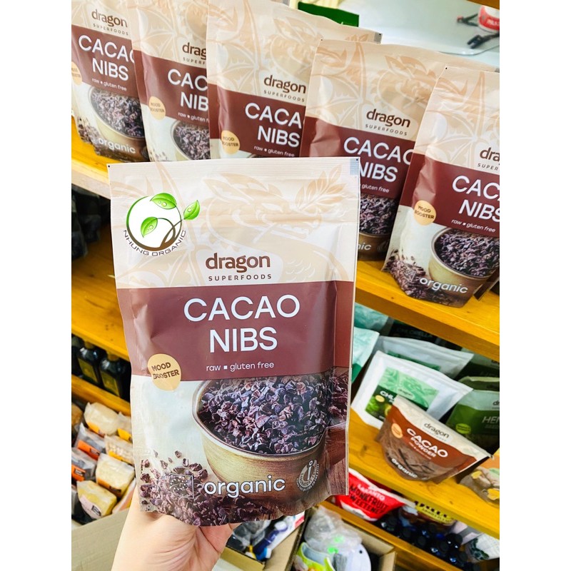 Cacao Viên Nibs Hữu Cơ Dragon Superfoods 200gr
