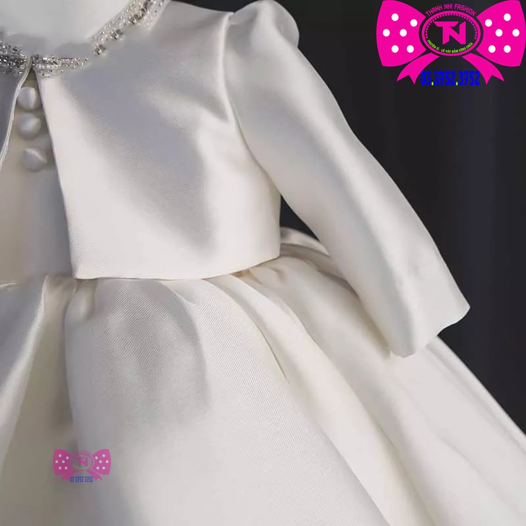 Váy bé gái Taffa Trắng phong cách Phương Tây  - Váy Công Chúa TN23322008