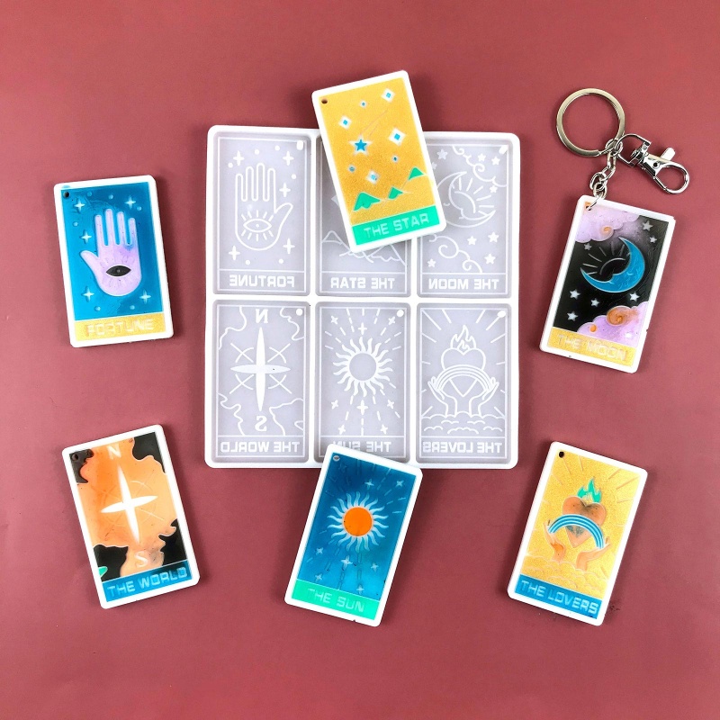Sa Khuôn Silicon Làm Thẻ Bài Tarot Trang Sức DIY