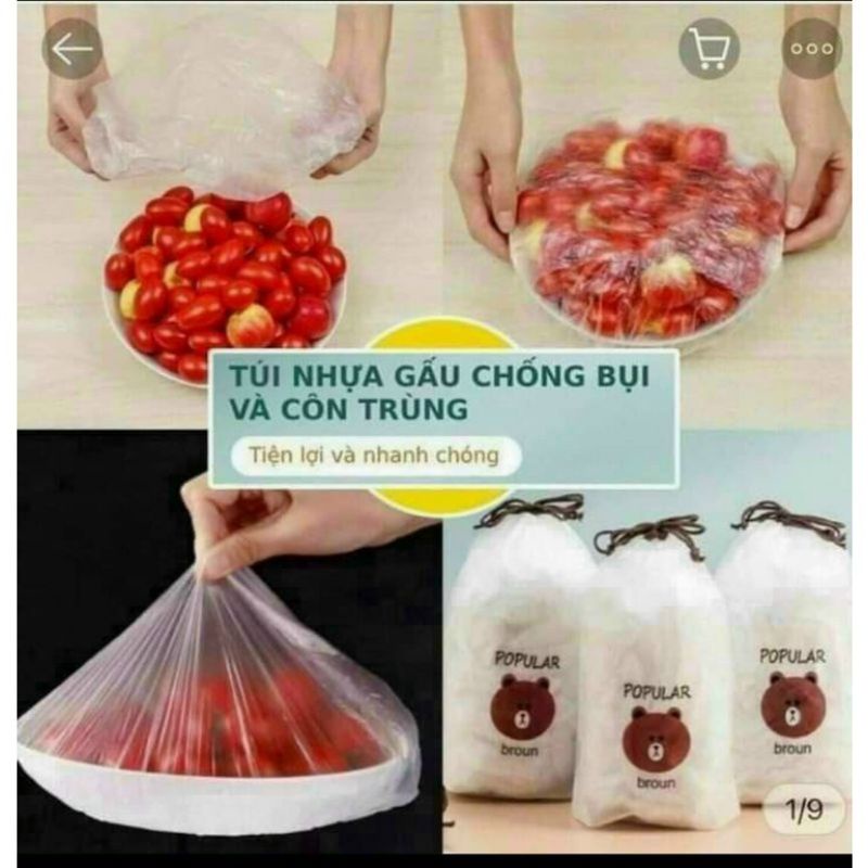 Túi gấu Túi Chụp Thức ăn