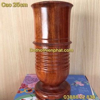 Ống nhang cao 25cm gỗ hương gia lai nguyên khối rất đẹp