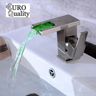 [Euro Quality] Vòi Lavabo Thác Nước Led cao cấp đổi màu theo nhiệt độ Euro Quality