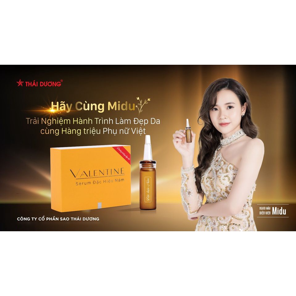 Serum dành cho da nám Valentine 10ml / 10ml x 2 lọ, sản phẩm của Sao Thái Dương