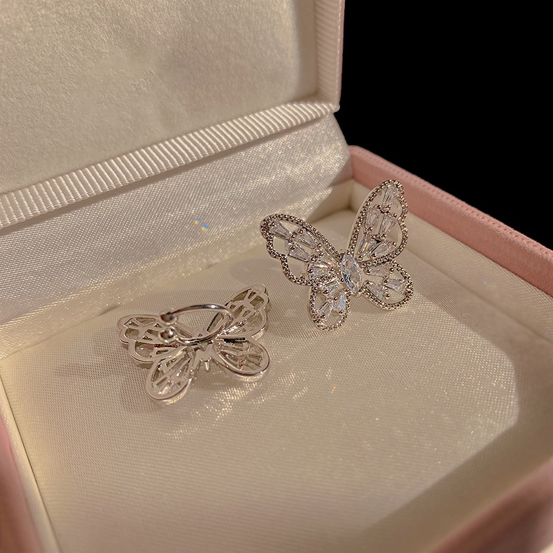 Khuyên Vành Tai Hình Bướm Đính Đá Zircon Độc Đáo Phong Cách Mới 2022