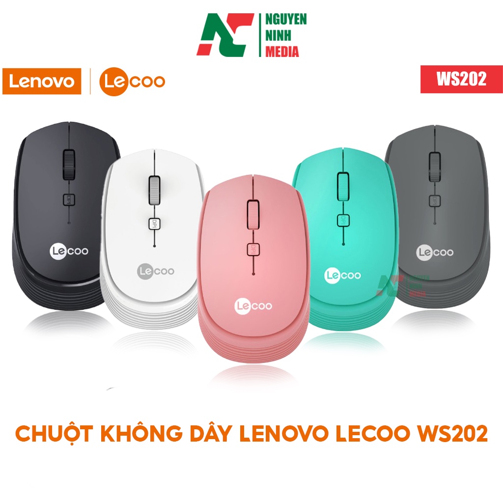 Chuột Không dây Lenovo Lecoo WS202 - Hàng Chính Hãng