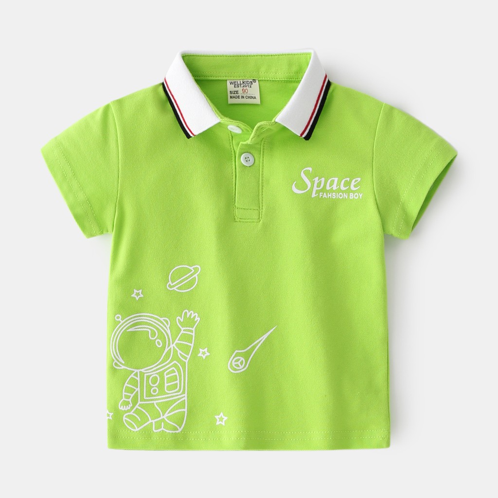 Áo polo bé trai WELLKIDS chất cotton 4-8 Tuổi