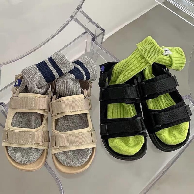 Sandals đế nhựa mềm hai màu