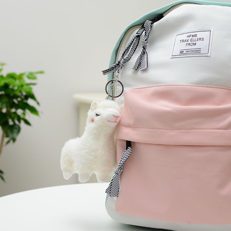 Móc khóa hình lạc đà Alpaca bằng Cotton mềm dễ thương