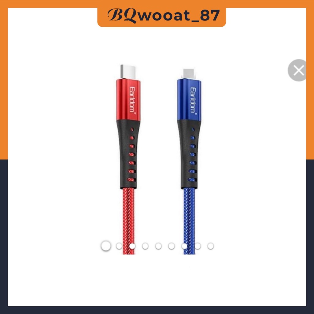 Dây cáp sạc điện thoại bọc sợi 1m Earldom EC-058C đầu Type C dành cho oppo