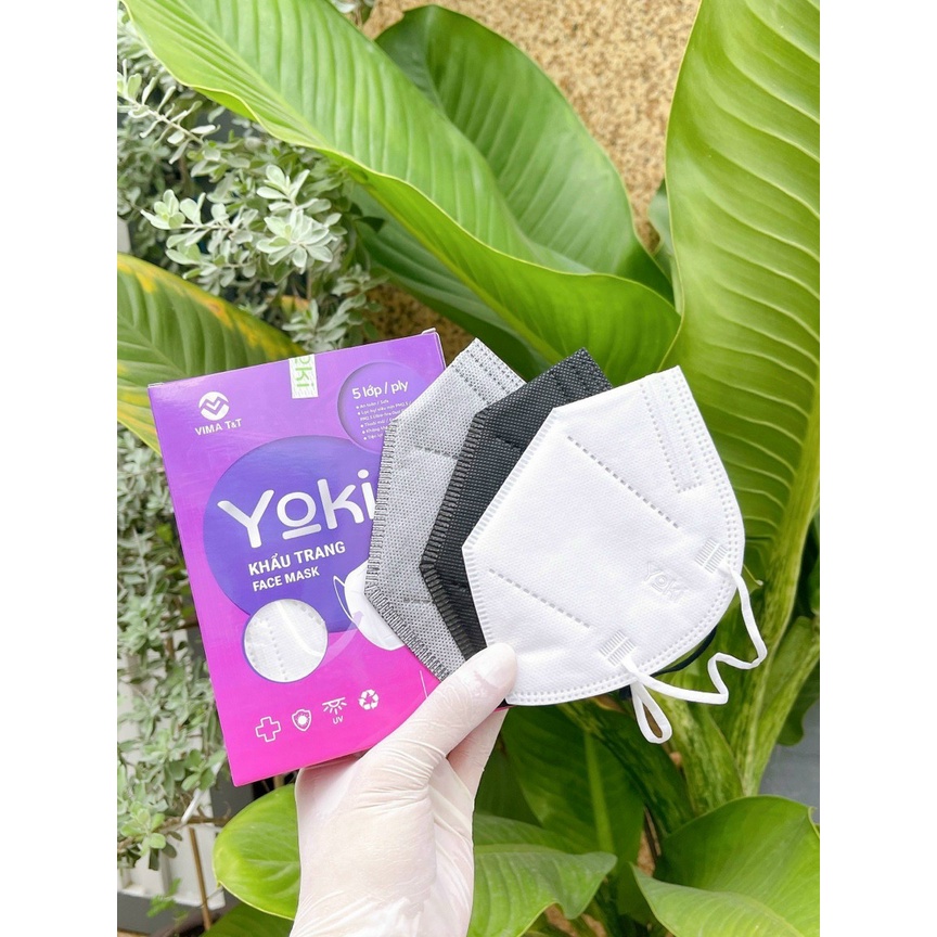 Khẩu trang Yoki 95+ hộp 10 cái màu xám(có xuất vat sl từ 1 thùng)