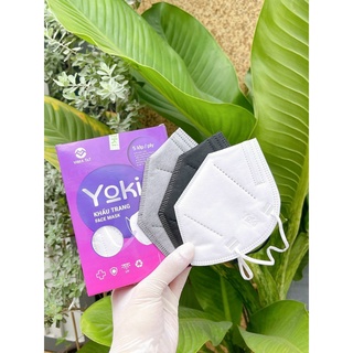 Khẩu trang Yoki 95+ hộp 10 cái màu xám