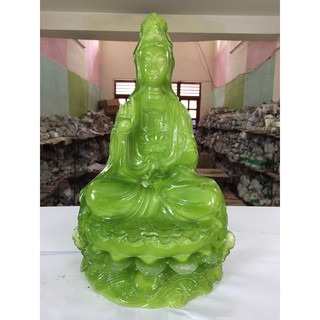 Tượng đá phật quan âm lớn cao 30cm - p40x
