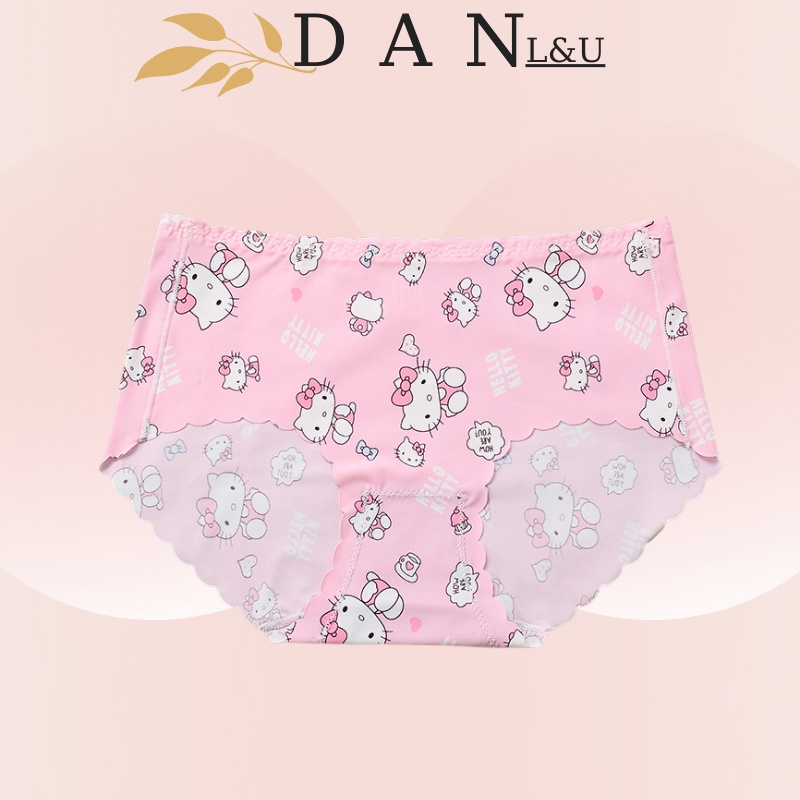 Quần Lót Nữ Su Không Đường May Họa Tiết Dễ Thương Co Giãn Cực Tốt DAN L&amp;U 885