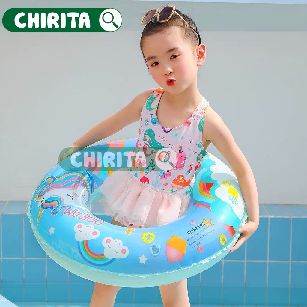 Phao Bơi Cho Bé Hình Tròn ĐỦ SIZE 60cm / 70cm / 80cm /90cm - Phao Bơi Trẻ Em Chirita