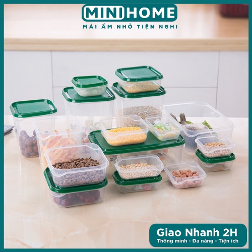 Bộ Hộp Đựng Thực Phẩm, Hộp Nhựa Đựng Thức Ăn 17 MÓN Cao Cấp