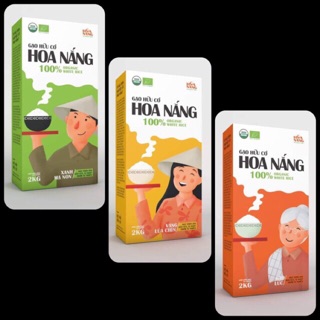GẠO HỮU CƠ HOA NẮNG (2kg) BAO BÌ MỚI - Organic Rice