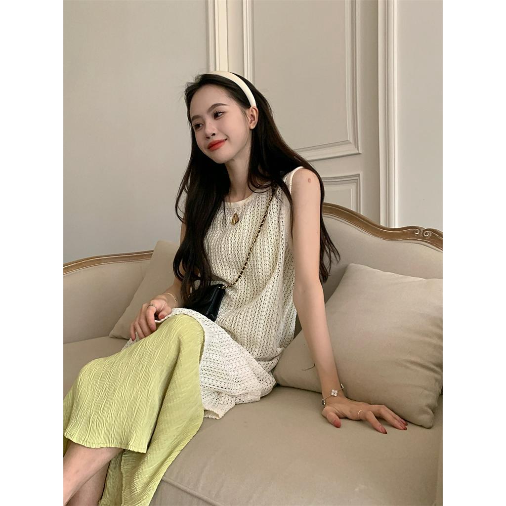 Váy Yếm Xanh Lá / Váy Yếm Dài Khoét Rỗng 51813