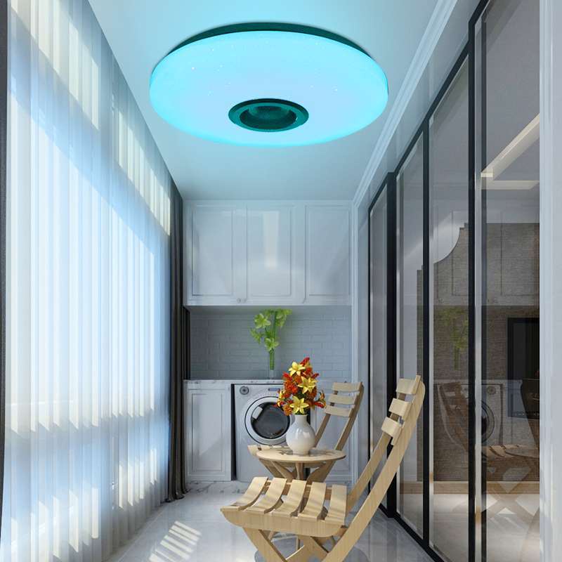 Đèn led ốp trần thông minh AZOTA trang trí phòng khách, phòng ngủ, phòng ăn tích hợp loa bluetooth điều khiển qua App