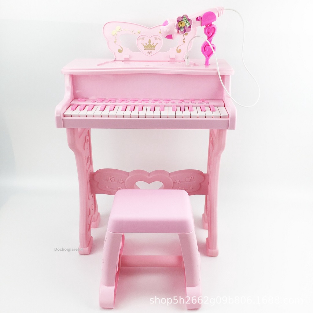 (sẵn) Bộ Đàn Piano Mini cho bé kèm mic thu âm, có kết nối điện thoại, bàn phím chữ Tiếng Anh cao cấp - nhạc cụ 37 phím