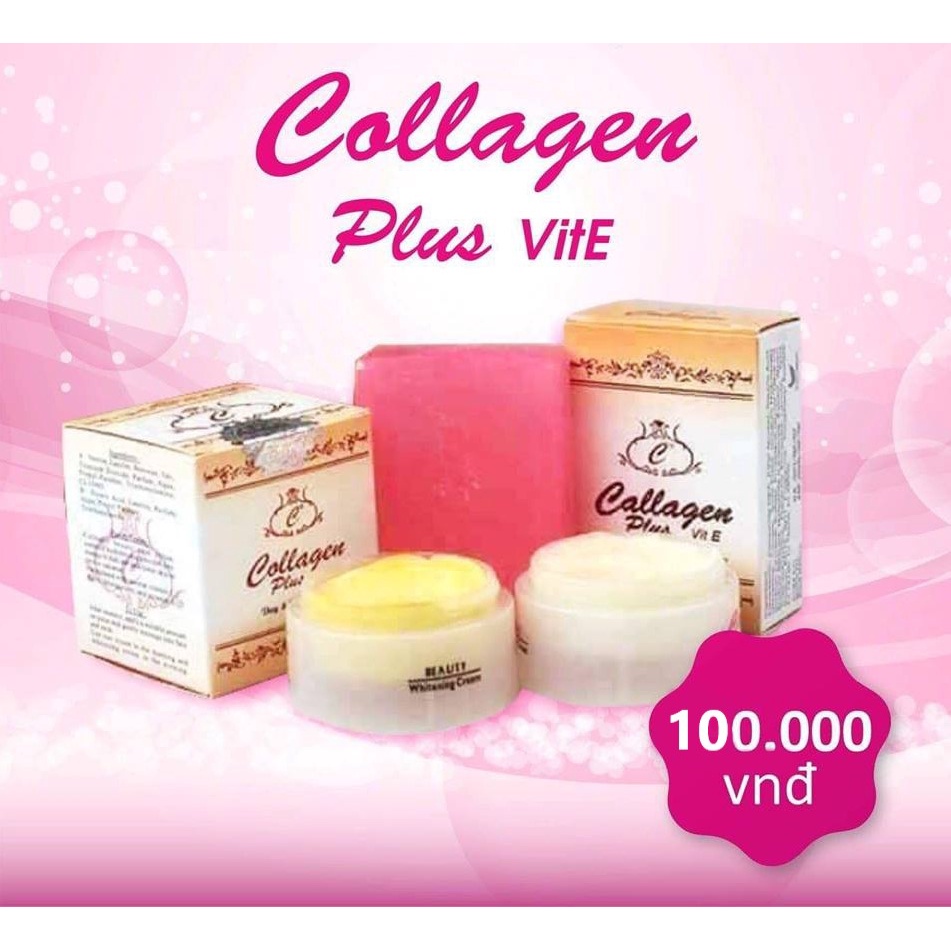Kem Collagen Plus Vit E  - Bộ Kem Nám Tàn Nhang Indonesia