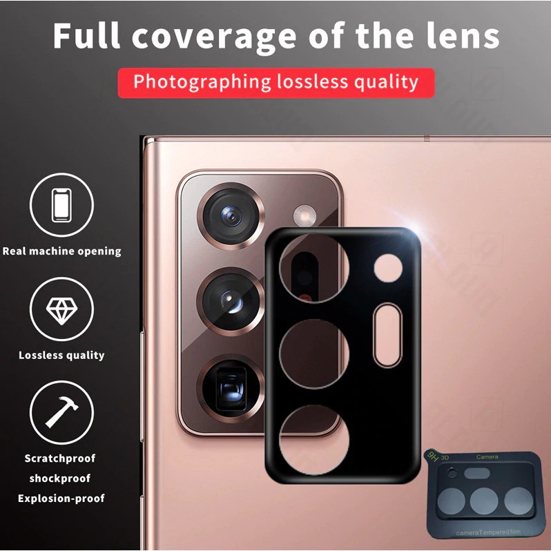 Bộ dán cường lực dẻo Samsung Note 20 Ultra, Note 20 full mặt trước + full mặt sau + kính cường lực camera