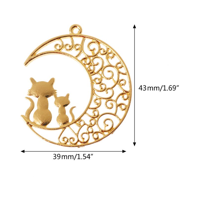 Set 5 Khuôn Silicone Làm Khuôn Làm Bánh Hình Mèo / Mặt Trăng / Mặt Trăng 3D Epoxy Resin