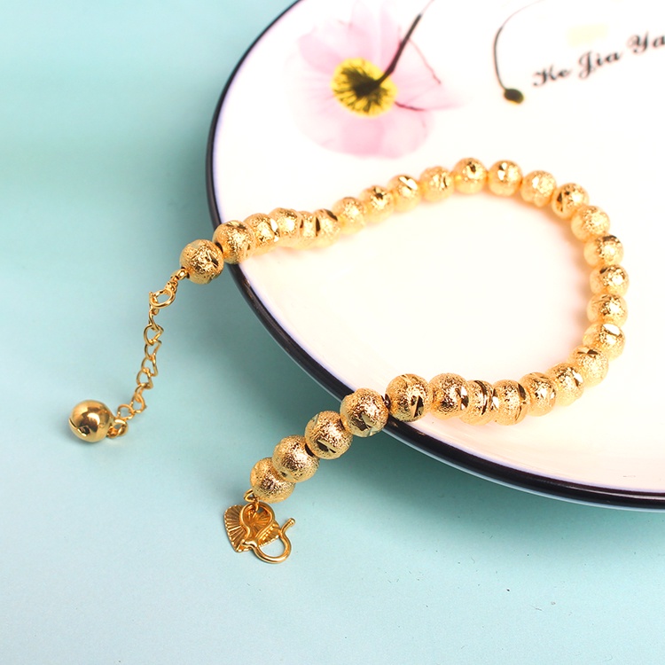 Vòng Tay Chuỗi Hạt Mạ Vàng 24k Sang Trọng Thời Trang Cho Nữ